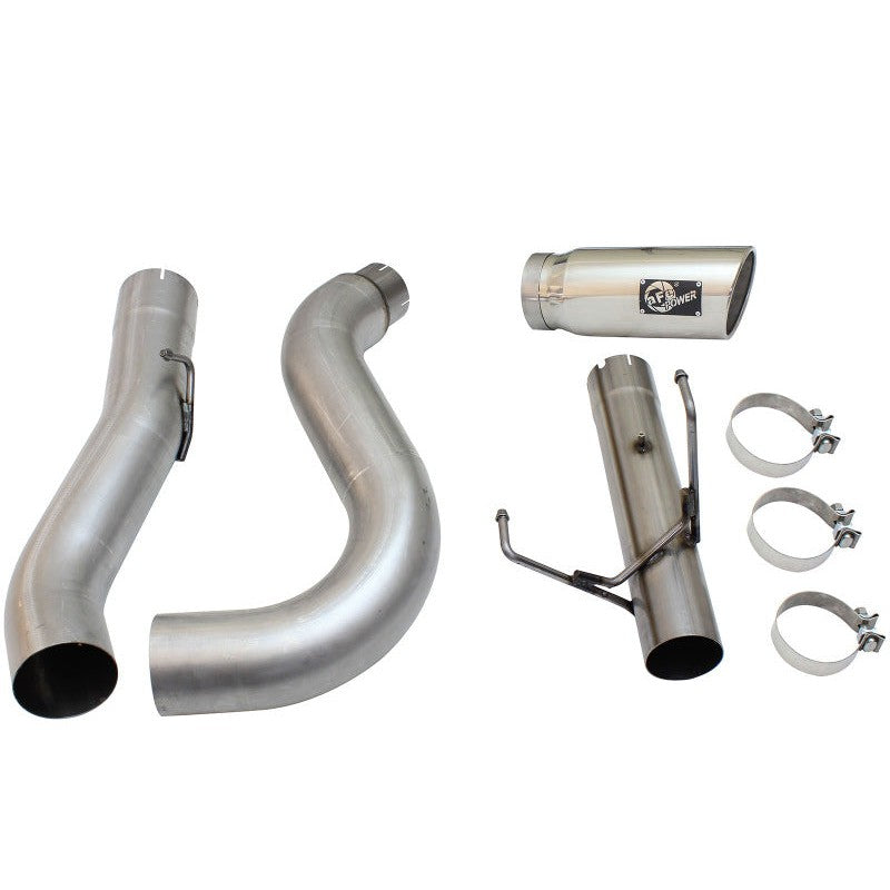 aFe MACHForce XP Exhaust Large Bore 5in DPF-Back SS 13-15 Dodge Trucks L6-6.7L (td) *Polish Tip