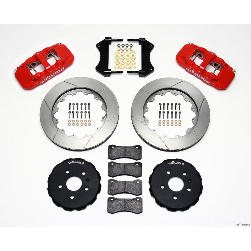 Wilwood AERO6 Front Hat Kit 14.25 Red 2010-2015 Camaro - T1 Motorsports