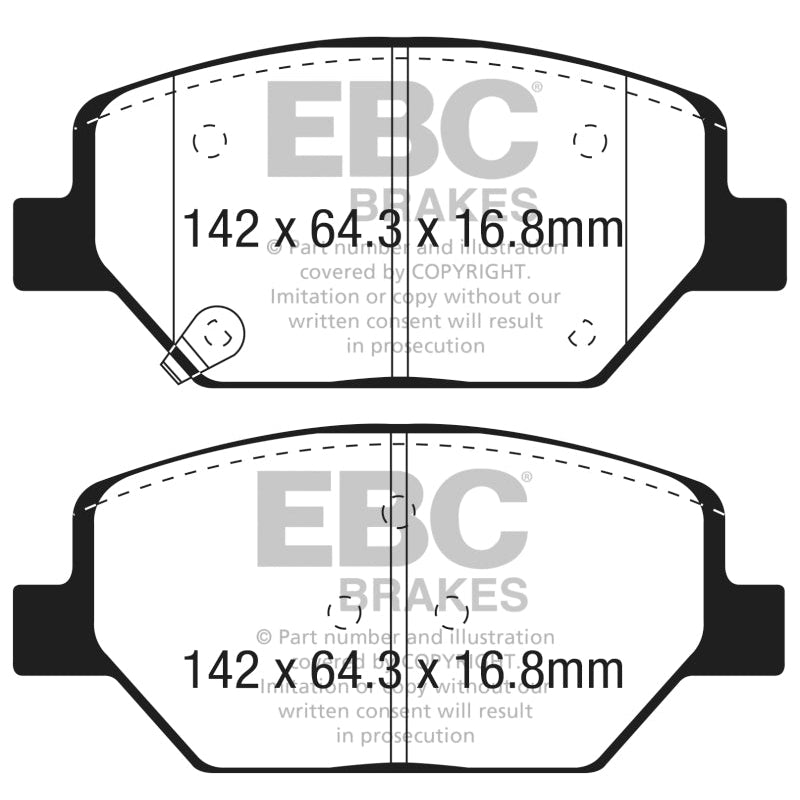 EBC Redstuff Brake Pads -  2016+ Buick Envision 2.0L Turbo - Front Brake Pads