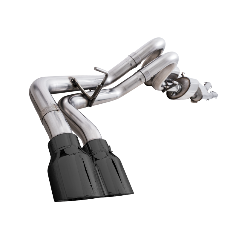 AWE 16-22 Toyota Tacoma 0FG Catback Exhaust w/ BashGuard - Dual Diamond Black Tips