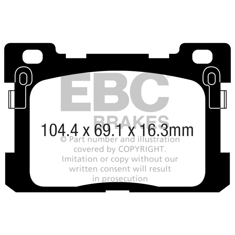 EBC Redstuff Brake Pads -  2017+ Genesis G90 5.0L - Rear Brake Pads