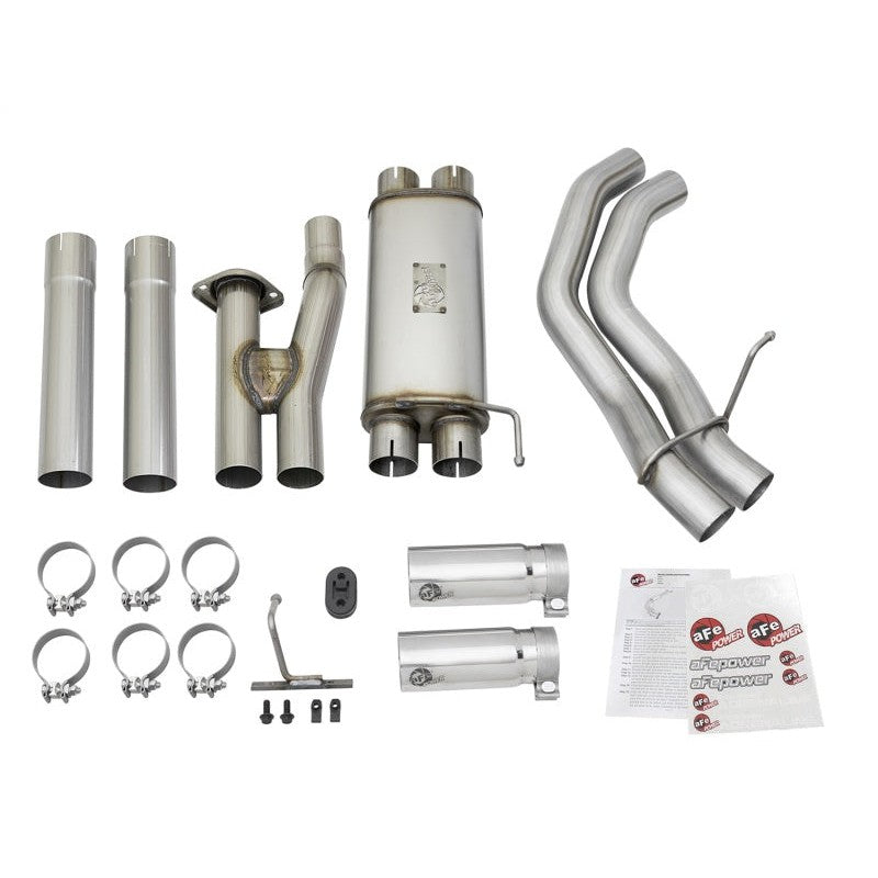 aFe POWER Rebel Series 3in 409 SS Cat Back Exhaust w/ Polished Tips 17 Ford F-150 Raptor V6-3.5L