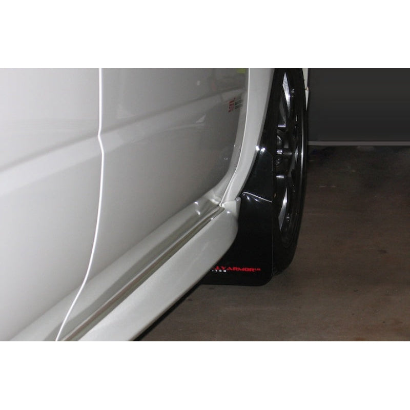 Rally Armor 02-07 Subaru WRX/STI/RS/2.5i (Wagons Req. Mod.) Black UR Mud Flap w/ Red Logo - T1 Motorsports