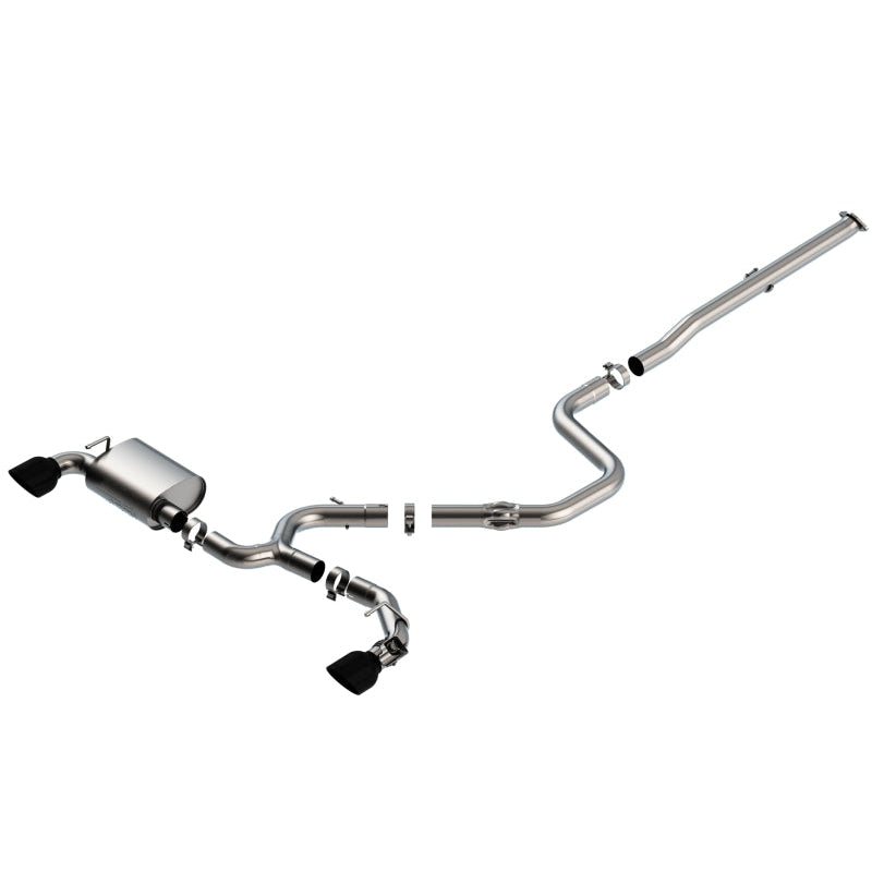 Borla 19-20 Hyundai Veloster N 2.0L I4 MT FWD 2DR 3in ATAK CatBack Exhaust w/ Black Chrome Tips - T1 Motorsports
