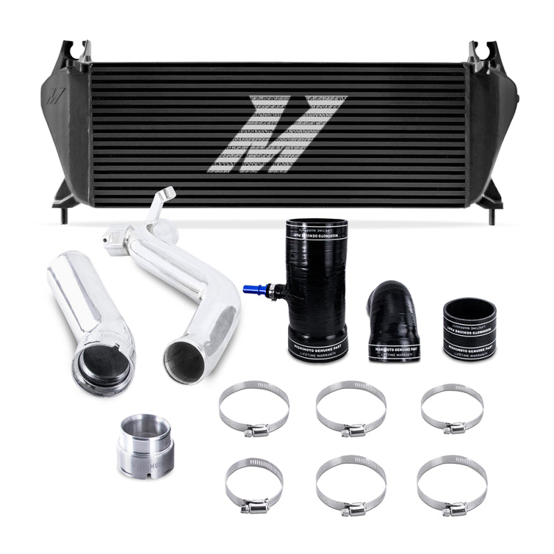 Mishimoto 19+ Ford Ranger 2.3L EcoBoost Intercooler Kit - Black + Polished Pipes - T1 Motorsports