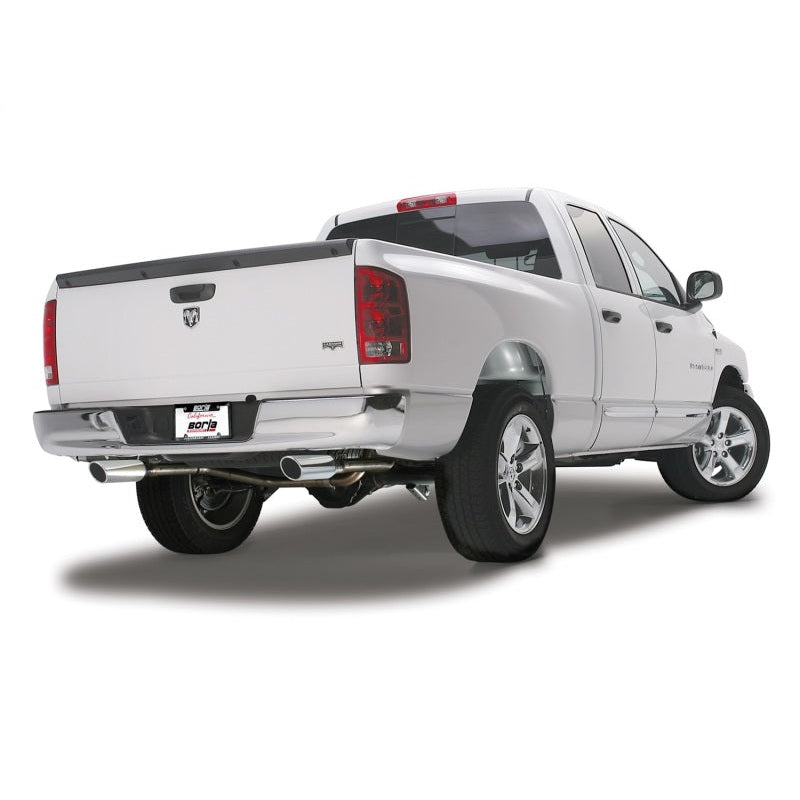 Borla 09-13 Dodge RAM 1500 5.7L CC/SB w/Fact Sngl Exh C/B 3x2.5in Single Round Rolled Split Rear - T1 Motorsports