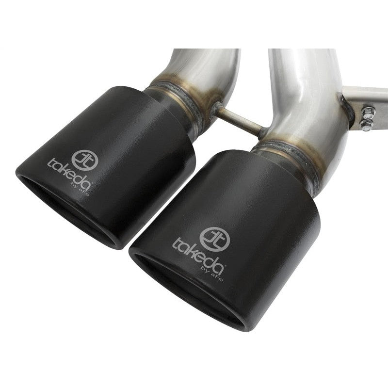 aFe Takeda 3in SS Exhaust Cat-Back 13-16 Ford Focus ST 2.0L Black Tips