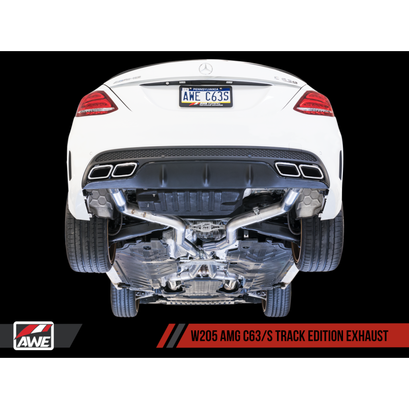 AWE Tuning Mercedes-Benz W205 AMG C63/S Sedan Track Edition Exhaust System (no tips)