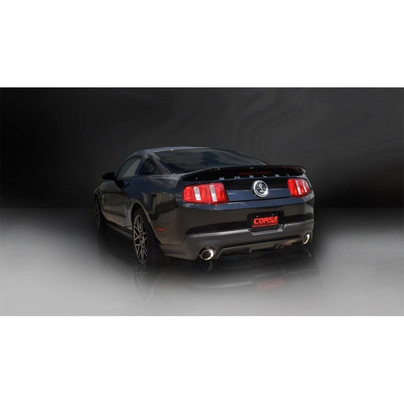 Corsa Sport Axle-Back Exhaust - Polished Tips - 2011-2012 Ford Mustang Shelby GT500 5.4L V8