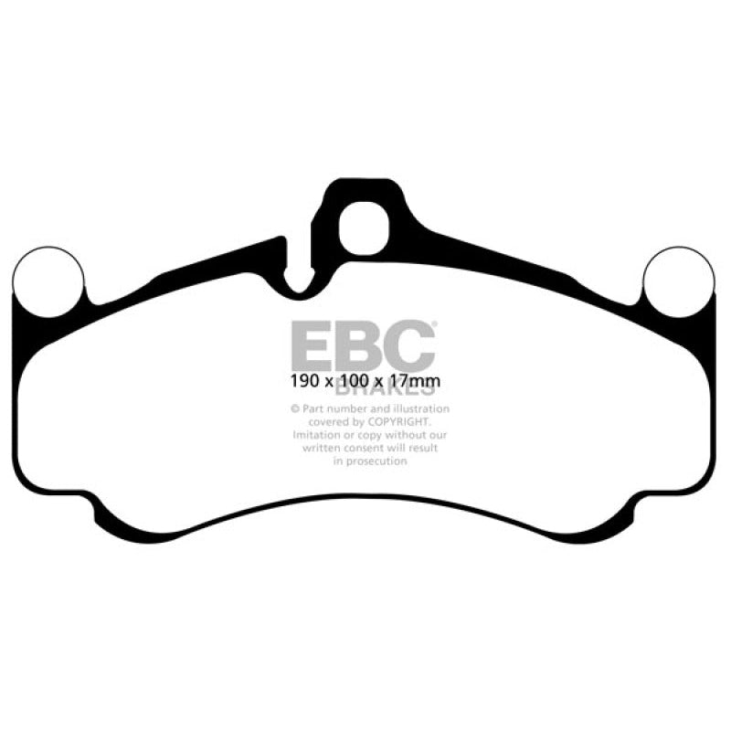 EBC Redstuff Brake Pads -  10-12 Porsche 911 (997) (Cast Iron Rotor only) 3.8 GT3 - Front Brake Pads