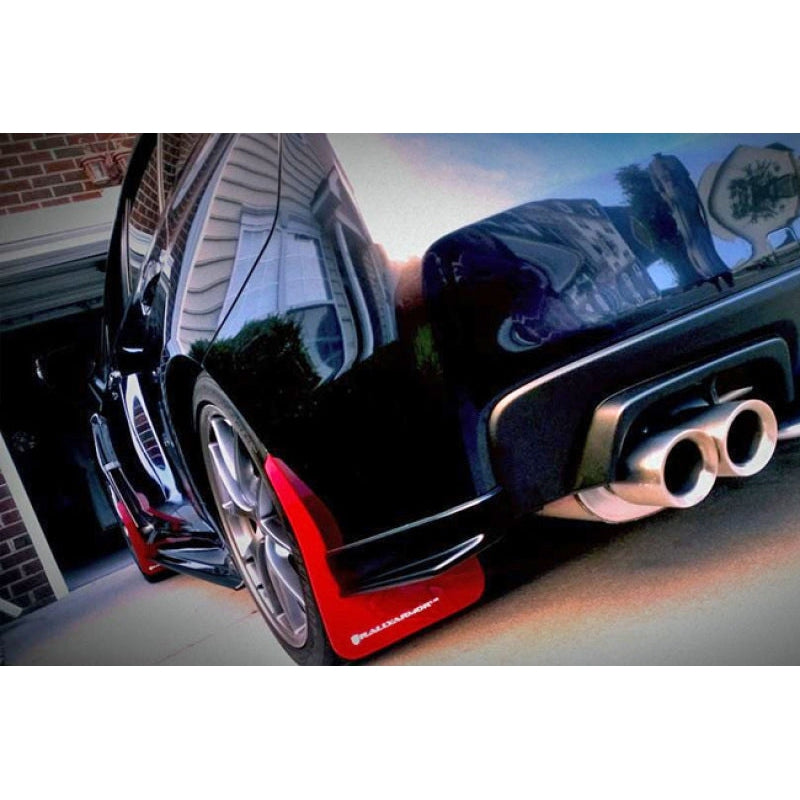 Rally Armor 15-21 Subaru WRX/STI (Sedan ONLY) Black UR Mud Flap w/ Red Logo - T1 Motorsports