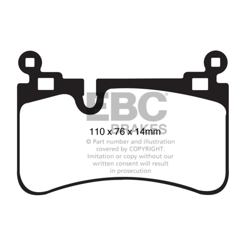 EBC Redstuff Brake Pads -  08-13 Mercedes-Benz C63 AMG (W204) 6.2 - Rear Brake Pads