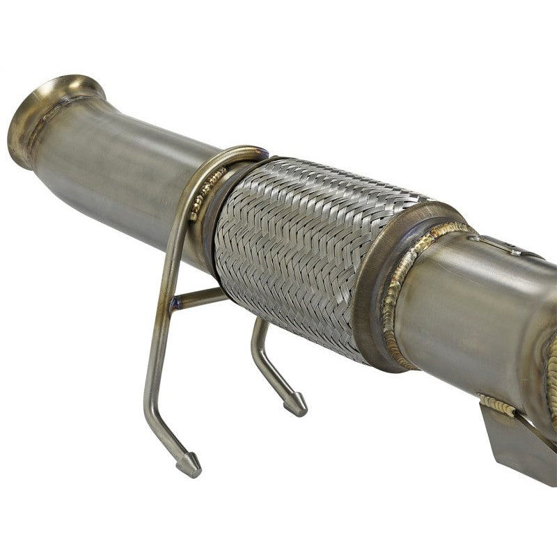 aFe Twisted Steel 3in. 304 SS Catted Series Downpipe 16-18 Ford Focus RS I4-2.3L (t) - T1 Motorsports
