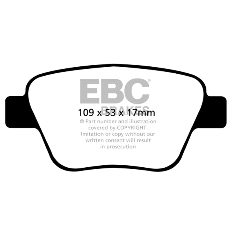 EBC Redstuff Brake Pads -  10-13 Audi A3 2.0 Turbo (Bosch rear caliper) - Rear Brake Pads