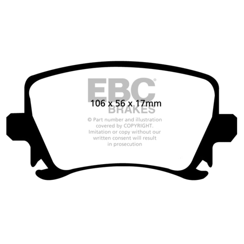 EBC Redstuff Brake Pads -  06-13 Audi A3 2.0 Turbo (Girling rear caliper) - Rear Brake Pads