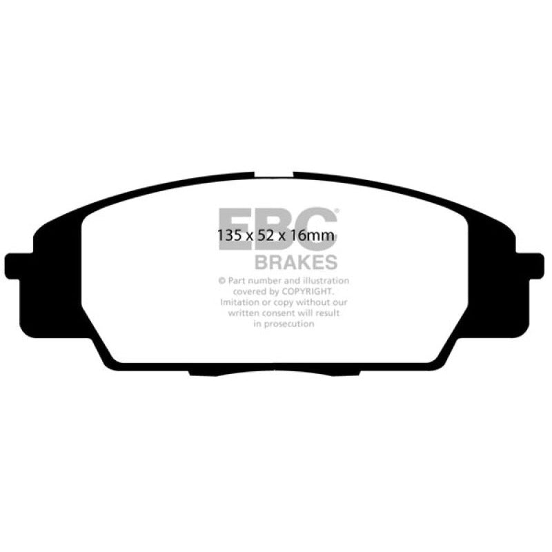 EBC Redstuff Brake Pads -  07-11 Acura CSX (Canada) 2.0 Type S - Front Brake Pads - T1 Motorsports