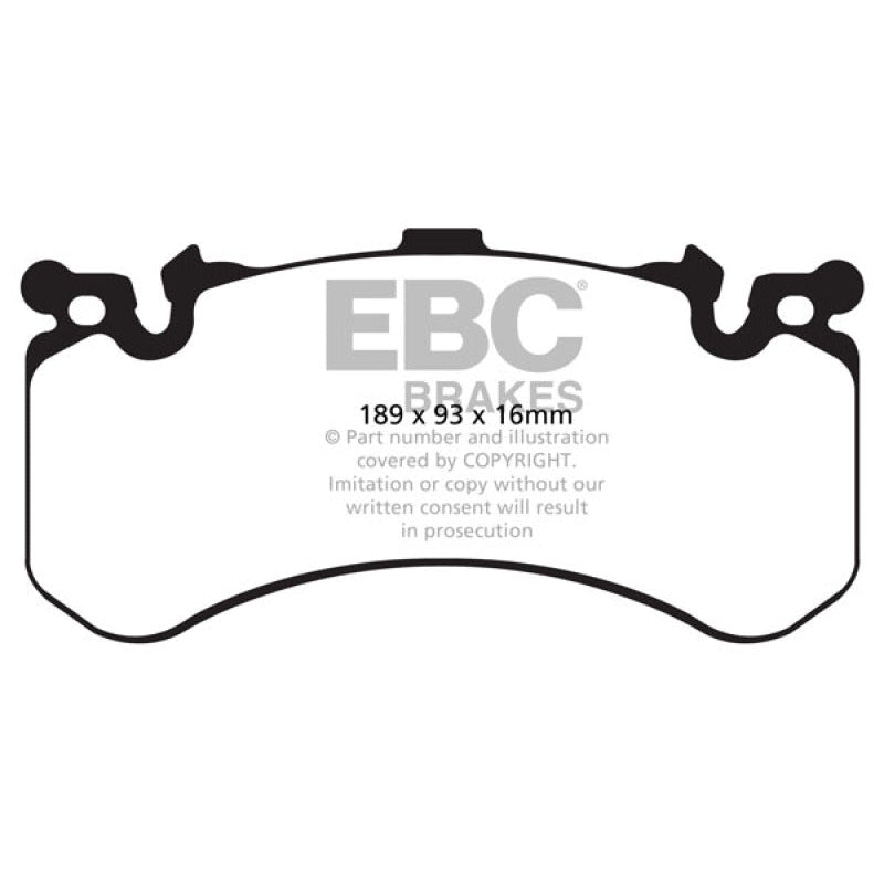 EBC Redstuff Brake Pads -  11+ Audi A8 Quattro 6.3 (Cast Iron Rotors) - Front Brake Pads