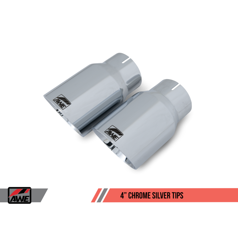 AWE Tuning S550 Mustang GT Cat-back Exhaust - Track Edition (Chrome Silver Tips)