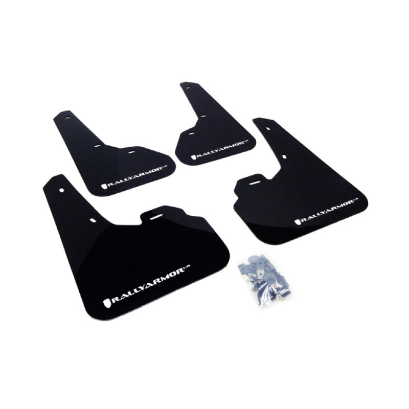 Rally Armor 10-13 Mazda3/Speed3 Black UR Mud Flap w/ White Logo - T1 Motorsports
