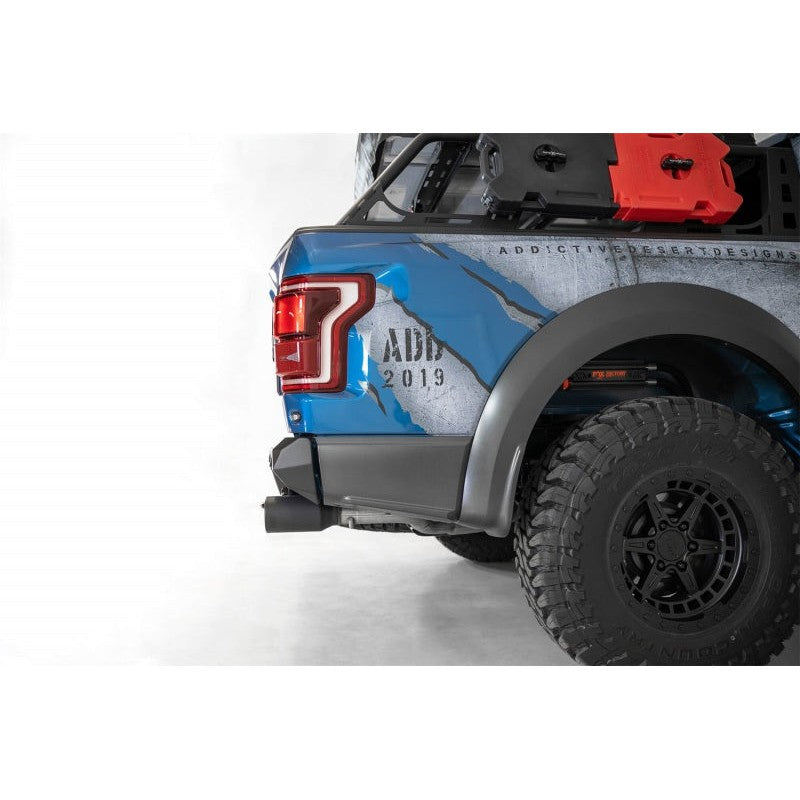 Addictive Desert Designs 17-20 Ford Raptor F-150 Bomber Rear Bumper w/ Backup Sensor Cutouts