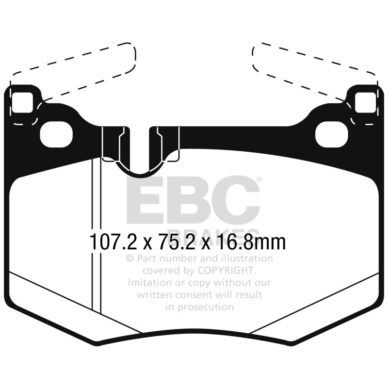 EBC Redstuff Brake Pads -  2016+ Lexus GS-F 5.0L - Rear Brake Pads