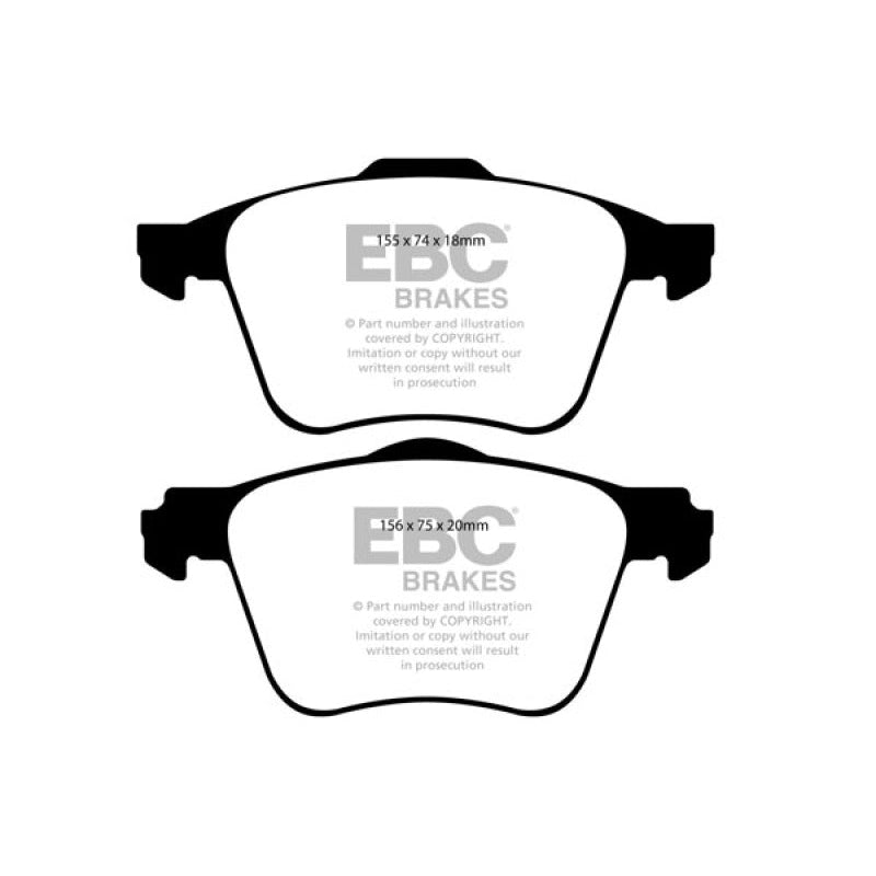 EBC Redstuff Brake Pads -  11+ Volvo S60 2.5 Turbo T5 (315mm Front Rotors) - Front Brake Pads