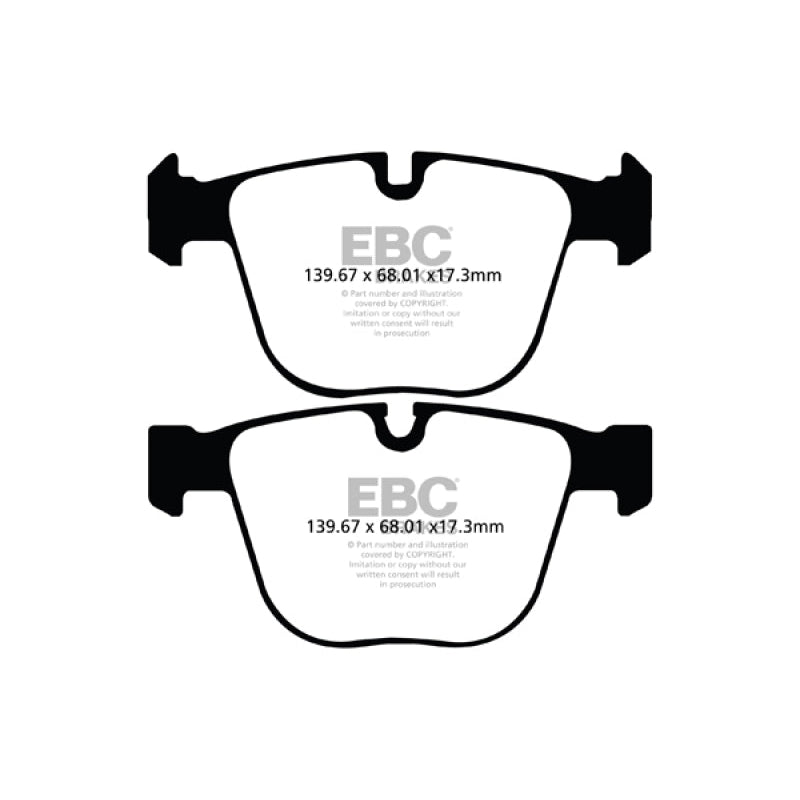 EBC Redstuff Brake Pads -  10+ BMW 535i 3.0 Twin Turbo GT (F07) - Rear Brake Pads
