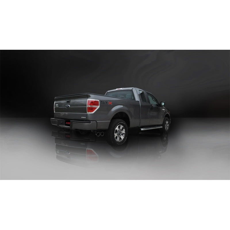 Corsa 11-13 Ford F-150 5.0L V8 Black Sport Cat-Back Exhaust - T1 Motorsports