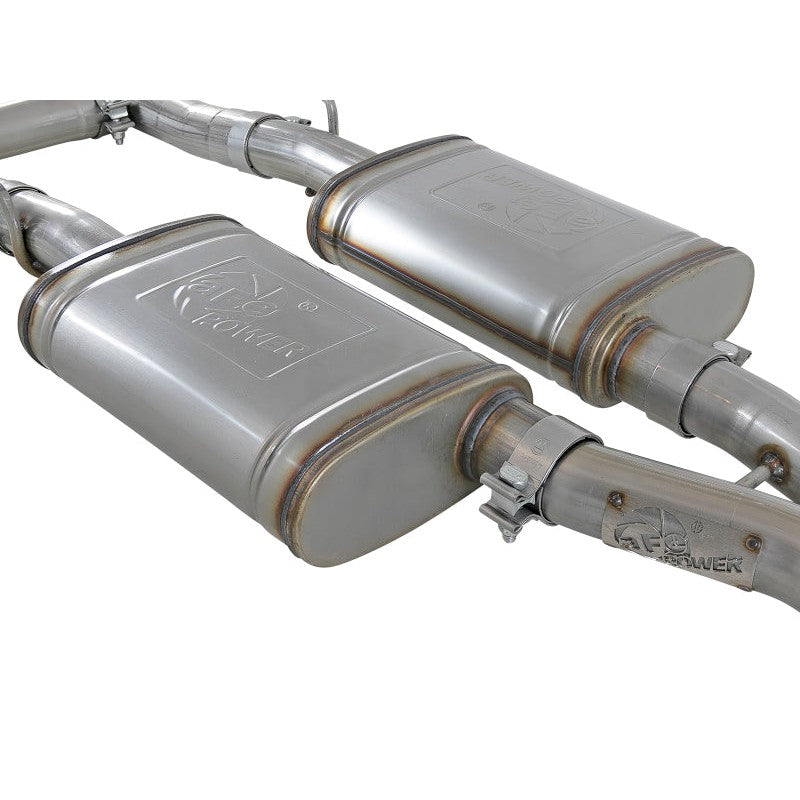 aFe MACH Force-Xp 2-1/2in 304 SS Cat-Back Exhaust 15-19 Dodge Challenger V6-3.6L - Raw Tip