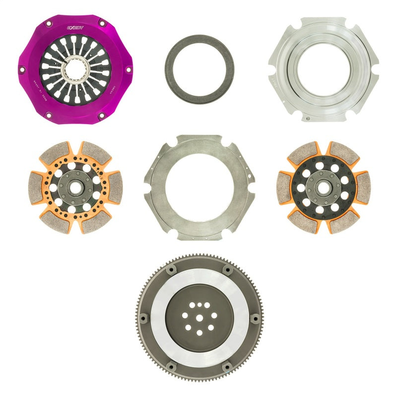Exedy 96-06 Mitsubishi Lancer Evo (Gen 4-7) Hyper Twin Cerametallic Clutch Rigid Disc Pull Type - T1 Motorsports