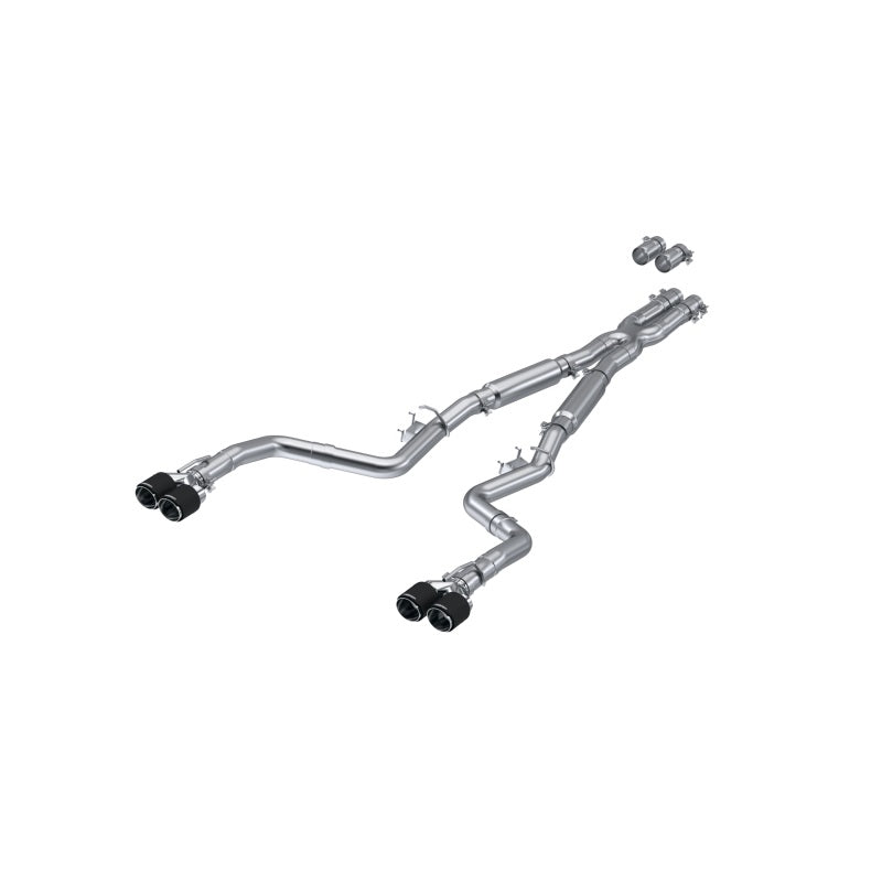 MBRP 17-Up Dodge Challenger 5.7L/6.2L/6.4L Carbon Fiber Quad Tip T304 Catback Exhaust - T1 Motorsports