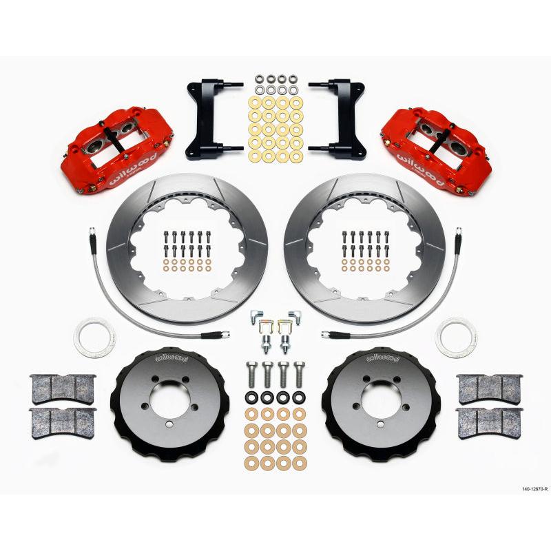 Wilwood Narrow Superlite 6R Front Hat Kit 12.88in Red 2012-Up Toyota / Scion FRS w/ Lines - T1 Motorsports