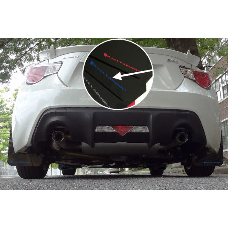Rally Armor 13-17 Subaru BRZ / Scion FR-S Black UR Mud Flap w/ Blue Logo - T1 Motorsports