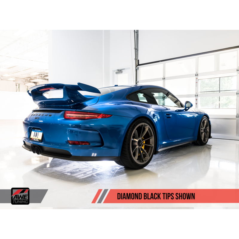 AWE Tuning Porsche 991 GT3 / RS SwitchPath Exhaust - Diamond Black Tips