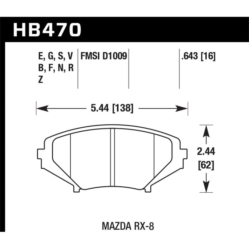 Hawk 04-09 RX8 HPS Street Front Brake Pads (D1009) - T1 Motorsports