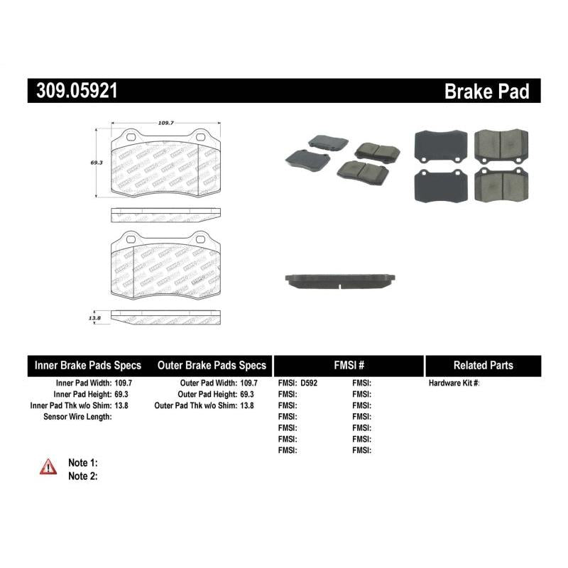 StopTech Performance 00-06 Jaguar S Typre R / XJ R / XJR-S / XJ Sport Rear Brake Pads