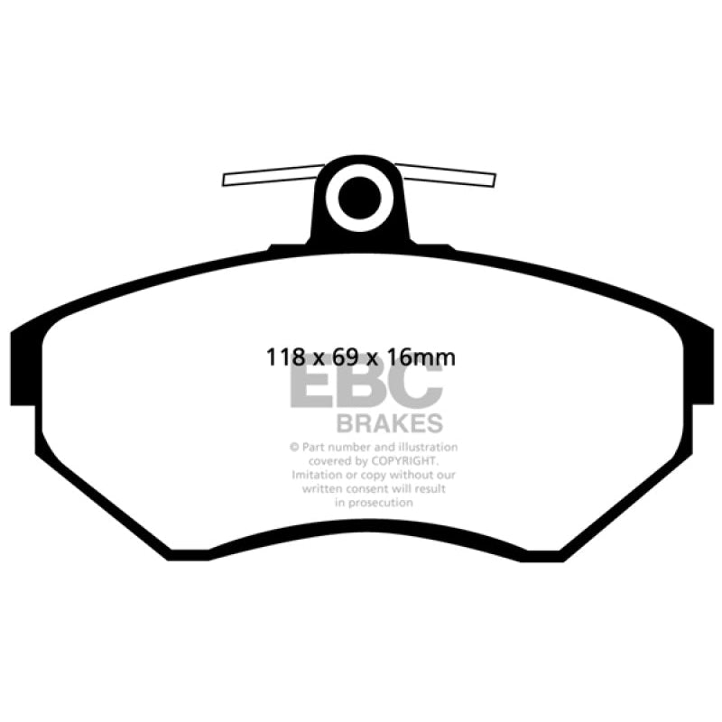 EBC Redstuff Brake Pads -  97-02 Volkswagen Cabriolet 2.0 - Front Brake Pads