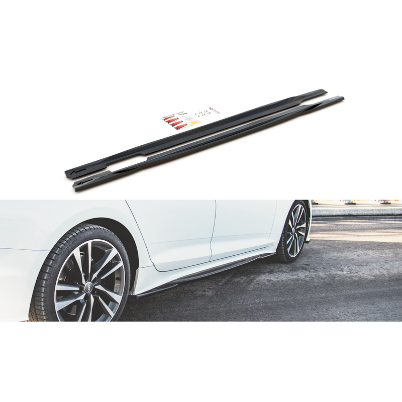 AUDI - A5 / S5 - B9 - S-LINE - SIDE SKIRT DIFFUSERS - SPORTBACK - FACELIFT