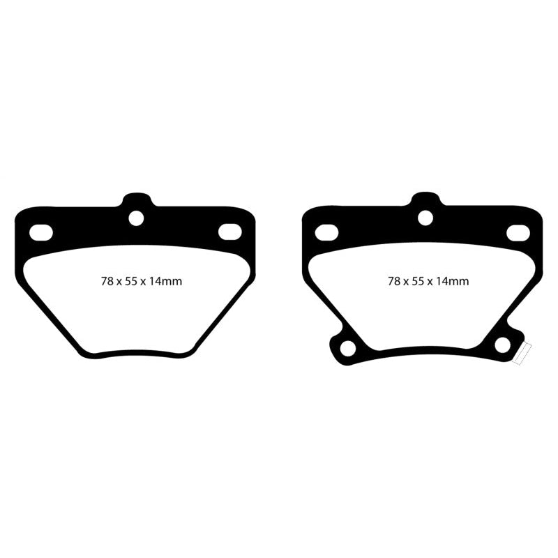 EBC Redstuff Brake Pads -  02-08 Pontiac Vibe 1.8 GT - Rear Brake Pads