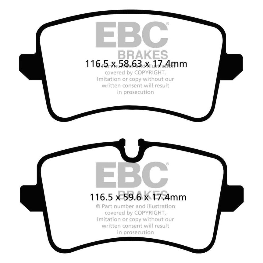 EBC Redstuff Brake Pads -  11 Audi A6 2.0 Turbo - Rear Brake Pads