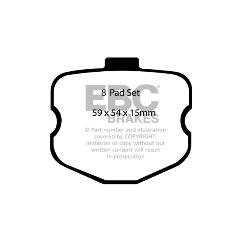 EBC Redstuff Brake Pads -  10-13 Chevrolet Corvette (C6) 6.2 Grand Sport - Front Brake Pads