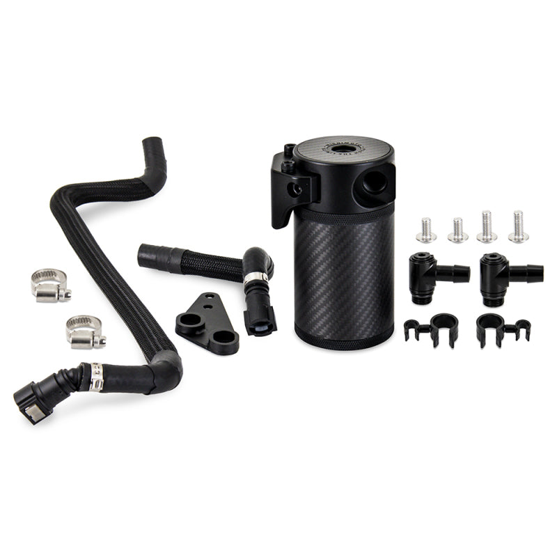Mishimoto 2020+ Chevrolet Corvette C8 Baffled Oil Catch Can Kit (PCV Side) - Carbon Fiber - T1 Motorsports
