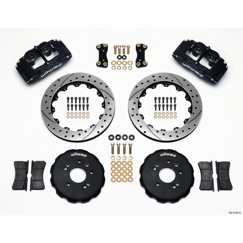 Wilwood FSLI4 Front Hat Kit 13.00in Drilled Nissan 240SX - T1 Motorsports