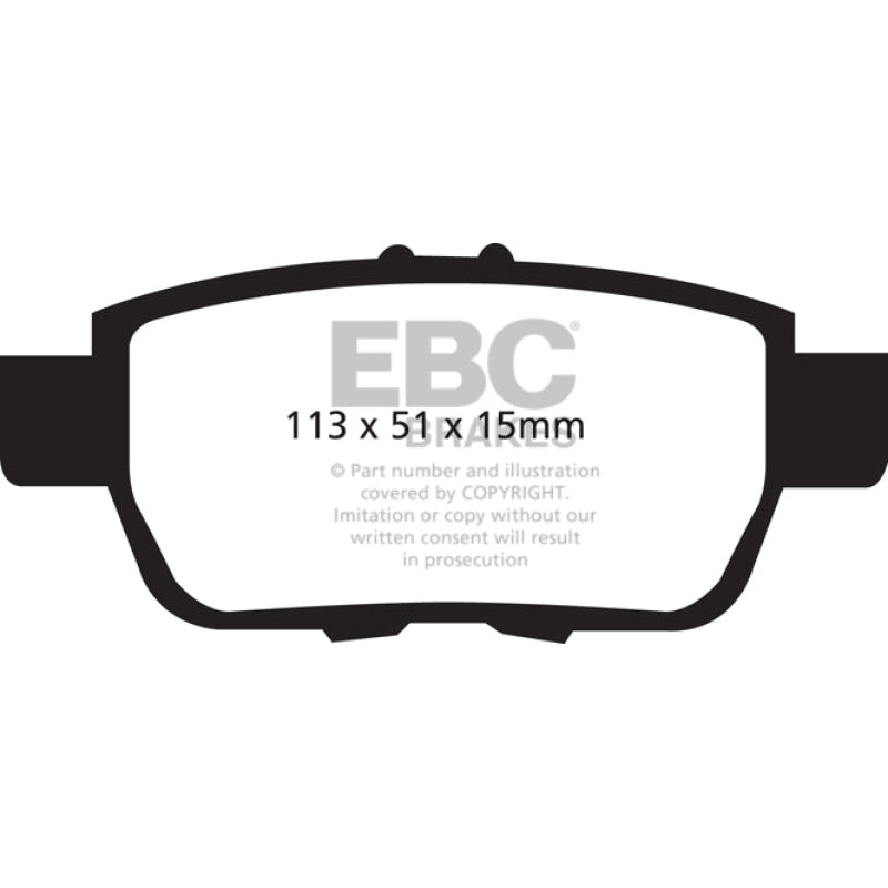 EBC Redstuff Brake Pads -  09-14 Acura TL 3.5 - Rear Brake Pads