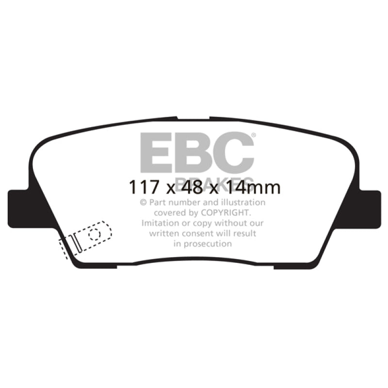 EBC Redstuff Brake Pads -  11+ Hyundai Equus 4.6 - Rear Brake Pads