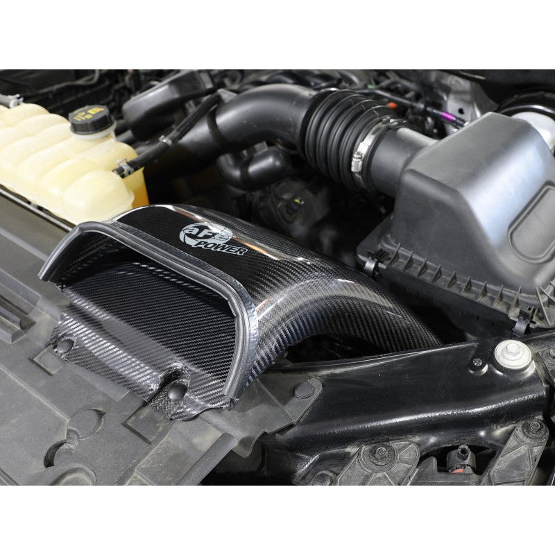 aFe Quantum Cold Air Intake System Scoop 18-20 Ford F150 EcoBoost V6-3.5L/2.7L - Carbon Fiber