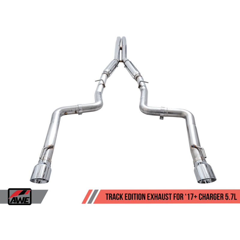 AWE Tuning 2017+ Dodge Charger 5.7L Track Edition Exhaust - Chrome Silver Tips