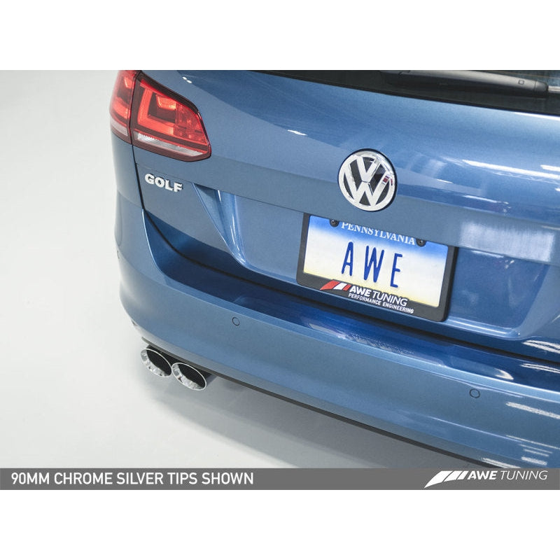 AWE Tuning VW MK7 Golf SportWagen Touring Edition Exhaust w/Chrome Silver Tips (90mm)