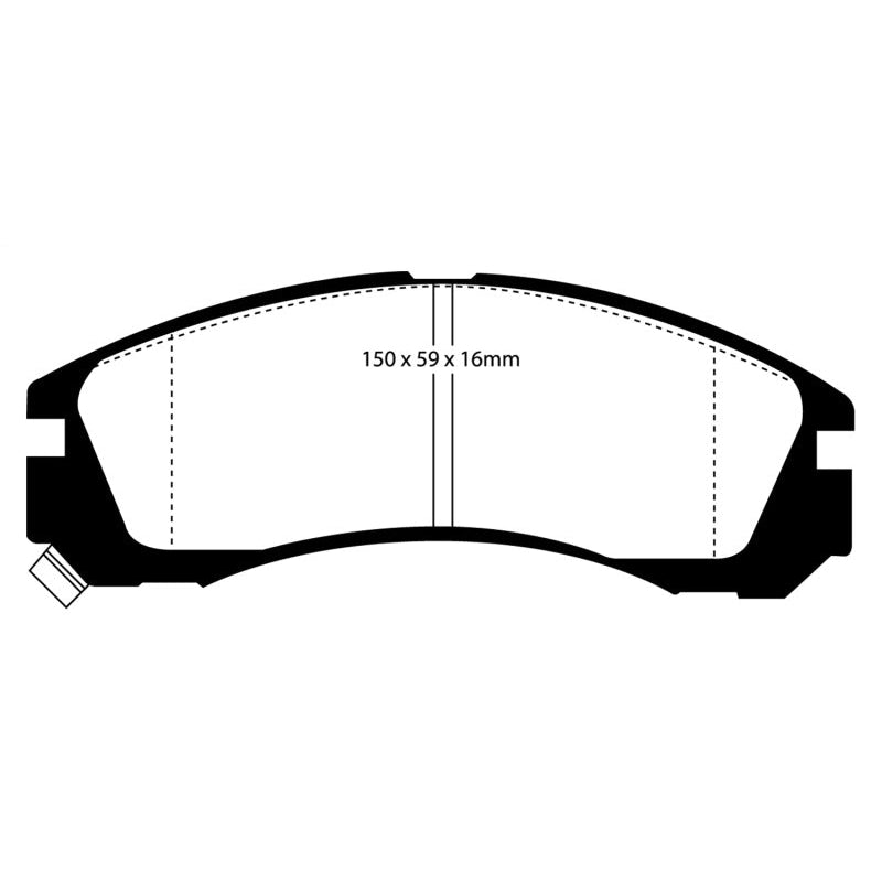 EBC Redstuff Brake Pads -  91-96 Dodge Stealth 3.0 2WD - Front Brake Pads