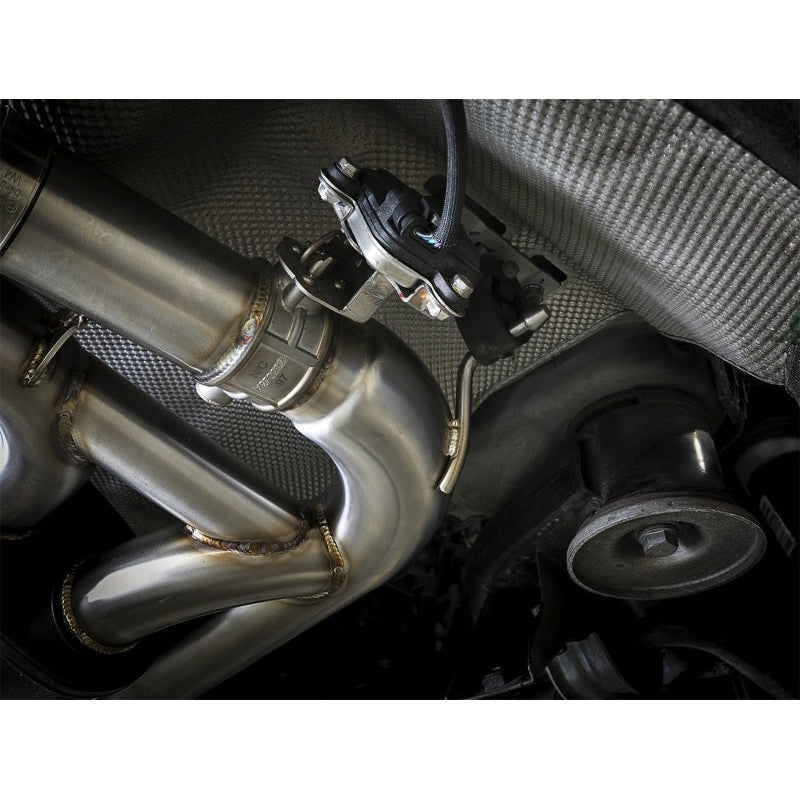 aFe MACH Force-Xp 3.5in. 304 SS C/B Exhaust System 15-18 BMW X5 M (F85) V8-4.4L (tt) - Black Tip